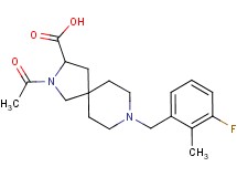 2-acetyl-8-(3-fluoro-2-methylbenzyl)-2,8-diazaspiro[4.5]decane-3-carboxylic acid