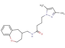 4-(3,5-dimethyl-1H-pyrazol-1-yl)-N-(2,3,4,5-tetrahydro-1-benzoxepin-4-ylmethyl)butanamide