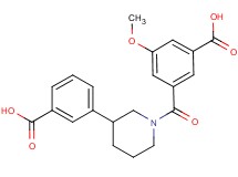 3-{[3-(3-carboxyphenyl)piperidin-1-yl]carbonyl}-5-methoxybenzoic acid