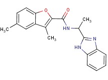 N-[1-(1H-benzimidazol-2-yl)ethyl]-3,5-dimethyl-1-benzofuran-2-carboxamide