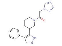 3-(4-phenyl-1H-pyrazol-5-yl)-1-(1H-tetrazol-1-ylacetyl)piperidine