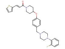 1-(2-fluorophenyl)-4-[4-({1-[(2E)-3-(2-thienyl)-2-propenoyl]-4-piperidinyl}oxy)benzyl]piperazine