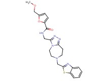 N-{[7-(1,3-benzothiazol-2-ylmethyl)-6,7,8,9-tetrahydro-5H-[1,2,4]triazolo[4,3-d][1,4]diazepin-3-yl]methyl}-5-(methoxymethyl)-2-furamide