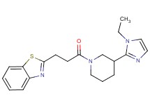 2-{3-[3-(1-ethyl-1H-imidazol-2-yl)piperidin-1-yl]-3-oxopropyl}-1,3-benzothiazole