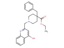 ethyl 4-benzyl-1-[(4-hydroxy-2-quinolinyl)methyl]-4-piperidinecarboxylate