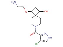 (1R*,3S*)-3-(2-aminoethoxy)-7-[(4-chloro-1H-pyrazol-3-yl)carbonyl]-7-azaspiro[3.5]nonan-1-ol