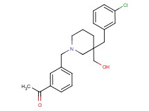 1-(3-{[3-(3-chlorobenzyl)-3-(hydroxymethyl)-1-piperidinyl]methyl}phenyl)ethanone