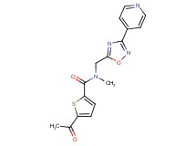 5-acetyl-N-methyl-N-{[3-(4-pyridinyl)-1,2,4-oxadiazol-5-yl]methyl}-2-thiophenecarboxamide