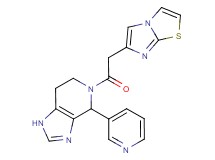 5-(imidazo[2,1-b][1,3]thiazol-6-ylacetyl)-4-pyridin-3-yl-4,5,6,7-tetrahydro-1H-imidazo[4,5-c]pyridine