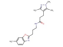 N-[3-(6-methyl-1,3-benzoxazol-2-yl)propyl]-3-(1,3,5-trimethyl-1H-pyrazol-4-yl)propanamide