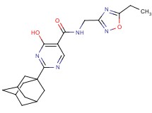 2-(1-adamantyl)-N-[(5-ethyl-1,2,4-oxadiazol-3-yl)methyl]-4-hydroxypyrimidine-5-carboxamide