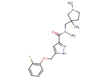 N-[(1,3-dimethylpyrrolidin-3-yl)methyl]-5-[(2-fluorophenoxy)methyl]-N-methyl-1H-pyrazole-3-carboxamide