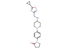 1-[4-(4-{[(5-cyclopropyl-1,2,4-oxadiazol-3-yl)methyl]amino}-1-piperidinyl)phenyl]-2-pyrrolidinone