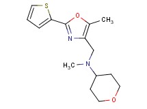N-methyl-N-{[5-methyl-2-(2-thienyl)-1,3-oxazol-4-yl]methyl}tetrahydro-2H-pyran-4-amine