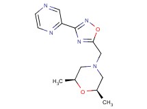 (2R*,6S*)-2,6-dimethyl-4-{[3-(2-pyrazinyl)-1,2,4-oxadiazol-5-yl]methyl}morpholine