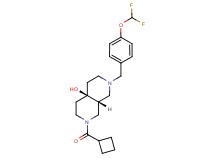 (4aR*,8aR*)-2-(cyclobutylcarbonyl)-7-[4-(difluoromethoxy)benzyl]octahydro-2,7-naphthyridin-4a(2H)-ol