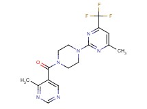 4-methyl-2-{4-[(4-methyl-5-pyrimidinyl)carbonyl]-1-piperazinyl}-6-(trifluoromethyl)pyrimidine