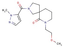 7-(2-methoxyethyl)-2-[(1-methyl-1H-pyrazol-5-yl)carbonyl]-2,7-diazaspiro[4.5]decan-6-one