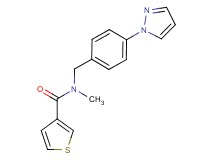 N-methyl-N-[4-(1H-pyrazol-1-yl)benzyl]-3-thiophenecarboxamide