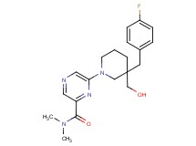 6-[3-(4-fluorobenzyl)-3-(hydroxymethyl)piperidin-1-yl]-N,N-dimethylpyrazine-2-carboxamide
