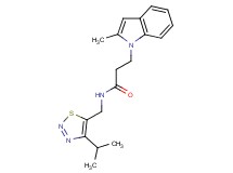 N-[(4-isopropyl-1,2,3-thiadiazol-5-yl)methyl]-3-(2-methyl-1H-indol-1-yl)propanamide