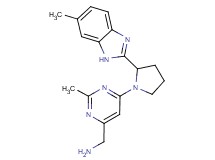 ({2-methyl-6-[2-(6-methyl-1H-benzimidazol-2-yl)pyrrolidin-1-yl]pyrimidin-4-yl}methyl)amine