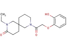 2-ethyl-8-[(2-hydroxyphenoxy)acetyl]-2,8-diazaspiro[5.5]undecan-3-one