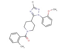 4-[1-(2-methoxyphenyl)-1H-1,2,4-triazol-5-yl]-1-(2-methylbenzoyl)piperidine