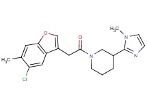 1-[(5-chloro-6-methyl-1-benzofuran-3-yl)acetyl]-3-(1-methyl-1H-imidazol-2-yl)piperidine