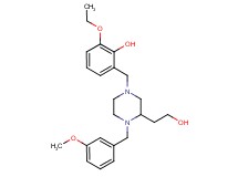 2-ethoxy-6-{[3-(2-hydroxyethyl)-4-(3-methoxybenzyl)-1-piperazinyl]methyl}phenol