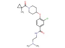 3-chloro-N-[2-(dimethylamino)ethyl]-4-({1-[(1-methylcyclopropyl)carbonyl]-4-piperidinyl}oxy)benzamide