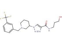 N-(3-hydroxypropyl)-1-{1-[3-(trifluoromethyl)benzyl]-3-piperidinyl}-1H-1,2,3-triazole-4-carboxamide