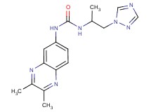 N-(2,3-dimethylquinoxalin-6-yl)-N'-[1-methyl-2-(1H-1,2,4-triazol-1-yl)ethyl]urea