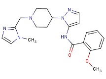 2-methoxy-N-(1-{1-[(1-methyl-1H-imidazol-2-yl)methyl]-4-piperidinyl}-1H-pyrazol-5-yl)benzamide