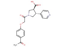 (3S*,4R*)-1-[(4-acetylphenoxy)acetyl]-4-pyridin-4-ylpyrrolidine-3-carboxylic acid
