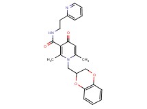 1-(2,3-dihydro-1,4-benzodioxin-2-ylmethyl)-2,6-dimethyl-4-oxo-N-[2-(2-pyridinyl)ethyl]-1,4-dihydro-3-pyridinecarboxamide