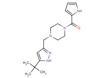 1-[(5-tert-butyl-1H-pyrazol-3-yl)methyl]-4-(1H-pyrrol-2-ylcarbonyl)piperazine