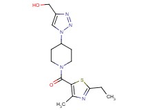 (1-{1-[(2-ethyl-4-methyl-1,3-thiazol-5-yl)carbonyl]-4-piperidinyl}-1H-1,2,3-triazol-4-yl)methanol