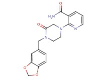2-[4-(1,3-benzodioxol-5-ylmethyl)-3-oxo-1-piperazinyl]nicotinamide