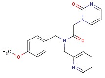 N-(4-methoxybenzyl)-2-(2-oxopyrimidin-1(2H)-yl)-N-(pyridin-2-ylmethyl)acetamide