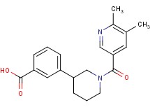 3-{1-[(5,6-dimethylpyridin-3-yl)carbonyl]piperidin-3-yl}benzoic acid