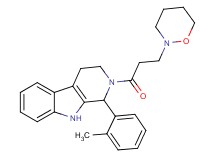 1-(2-methylphenyl)-2-[3-(1,2-oxazinan-2-yl)propanoyl]-2,3,4,9-tetrahydro-1H-beta-carboline