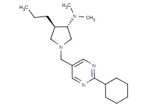 (3S*,4R*)-1-[(2-cyclohexyl-5-pyrimidinyl)methyl]-N,N-dimethyl-4-propyl-3-pyrrolidinamine