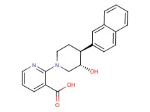2-[(3S*,4S*)-3-hydroxy-4-(2-naphthyl)piperidin-1-yl]nicotinic acid