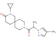 2-cyclopropyl-9-[2-(4-methyl-1H-pyrazol-1-yl)propanoyl]-2,9-diazaspiro[5.5]undecan-3-one