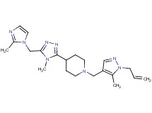 1-[(1-allyl-5-methyl-1H-pyrazol-4-yl)methyl]-4-{4-methyl-5-[(2-methyl-1H-imidazol-1-yl)methyl]-4H-1,2,4-triazol-3-yl}piperidine