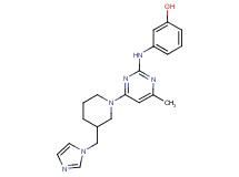 3-({4-[3-(1H-imidazol-1-ylmethyl)piperidin-1-yl]-6-methylpyrimidin-2-yl}amino)phenol
