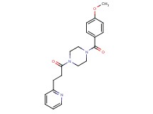 1-(4-methoxybenzoyl)-4-[3-(2-pyridinyl)propanoyl]piperazine