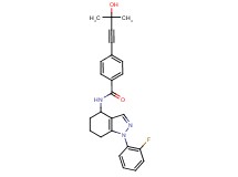 N-[1-(2-fluorophenyl)-4,5,6,7-tetrahydro-1H-indazol-4-yl]-4-(3-hydroxy-3-methyl-1-butyn-1-yl)benzamide