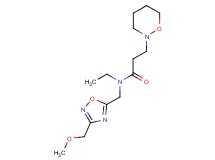 N-ethyl-N-{[3-(methoxymethyl)-1,2,4-oxadiazol-5-yl]methyl}-3-(1,2-oxazinan-2-yl)propanamide